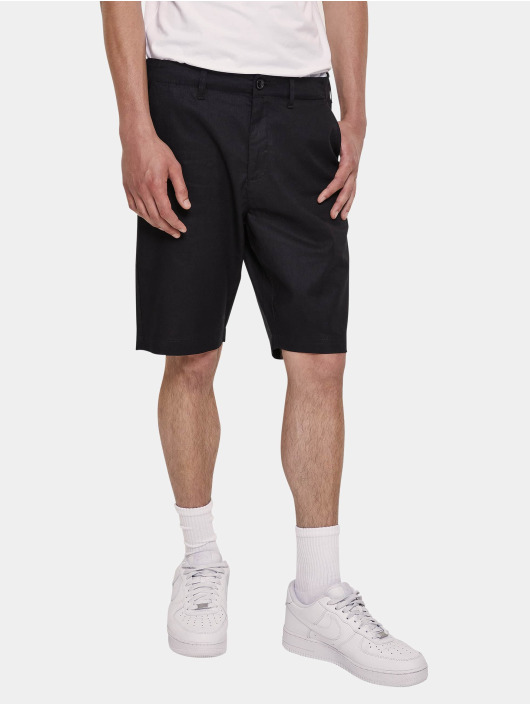 Urban Classics Herren Shorts Cotton Linen in schwarz