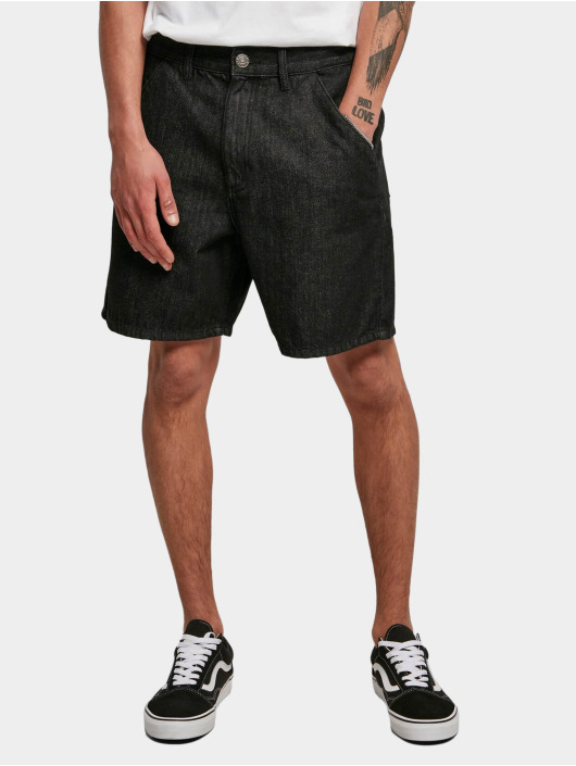 Urban Classics Herren Shorts Organic Denim Bermuda in schwarz