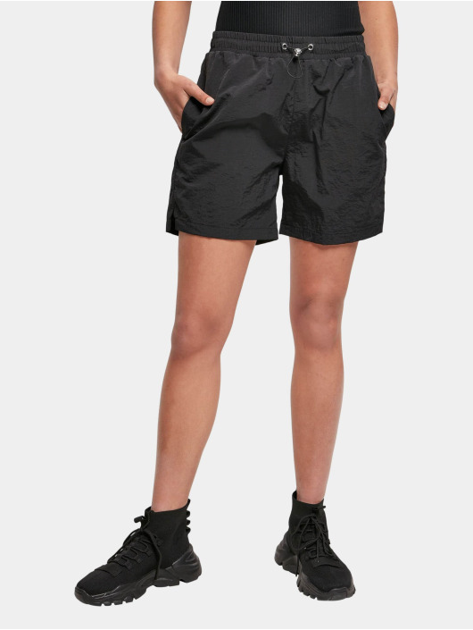 Urban Classics Damen Shorts Ladies Crinkle Nylon in schwarz