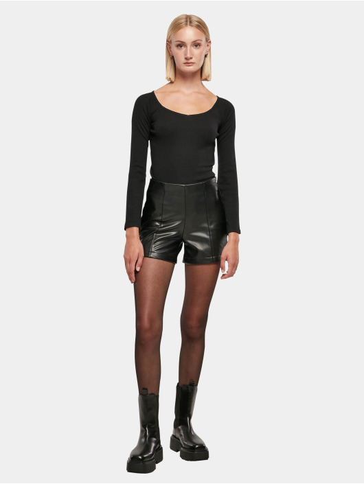 Urban Classics Shorts Ladies Synthetic Leather schwarz