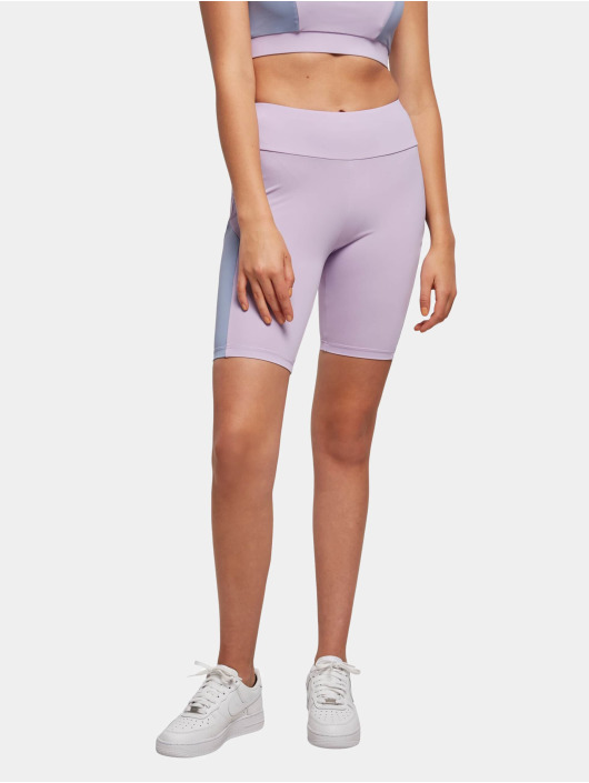 Urban Classics Damen Shorts Ladies Color Block Cycle in violet