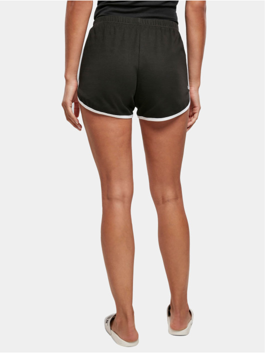 Urban Classics shorts Ladies Organic Interlock Retro zwart
