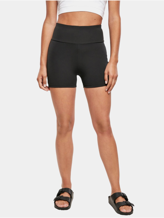 Urban Classics shorts Ladies High Waist Short Cycle Hot Pants zwart