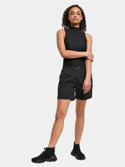 Urban Classics Shortsit Ladies Crinkle Nylon musta