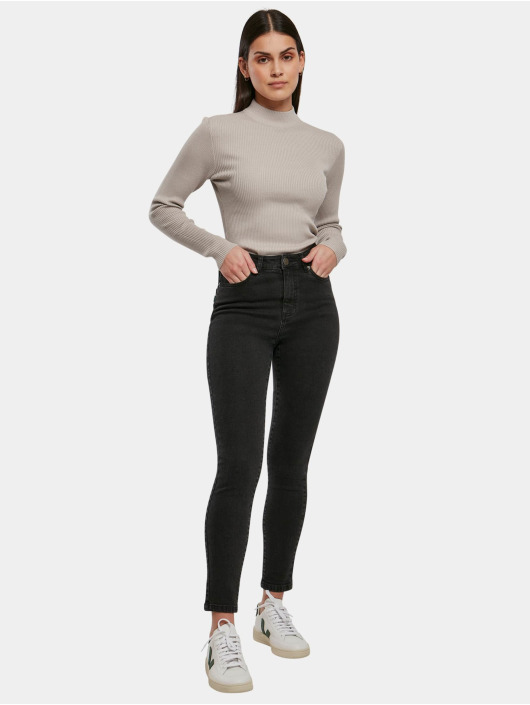Urban Classics Skinny Jeans Ladies Organic High Waist black