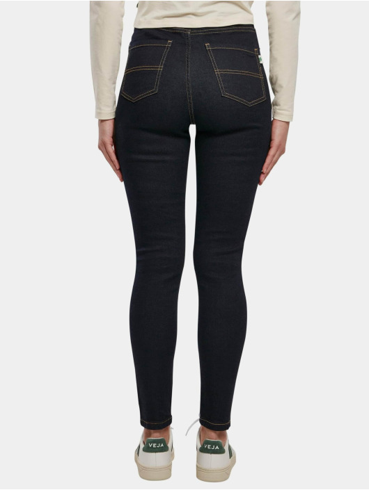 Urban Classics Skinny jeans Ladies Organic High Waist blauw