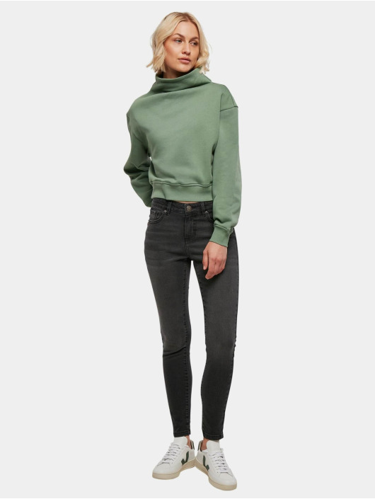 Urban Classics Skinny Jeans Ladies Mid Waist schwarz