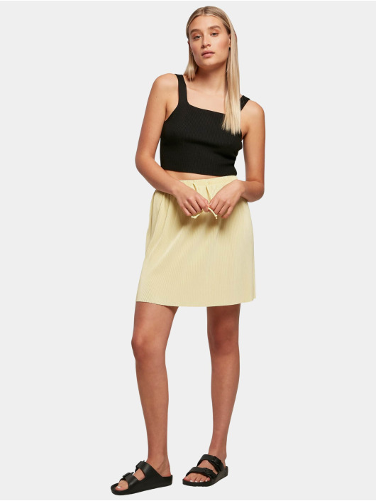 Urban Classics Skirt Ladies Plisse Mini yellow