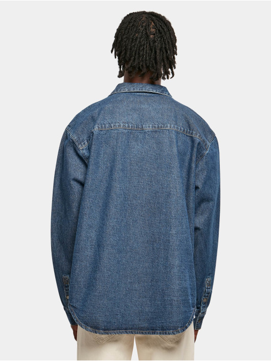 Urban Classics Skjorter Oversized Denim Pocket blå