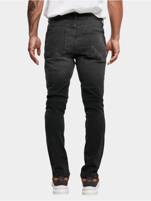 Urban Classics Slim Fit Jeans Heavy Destroyed black