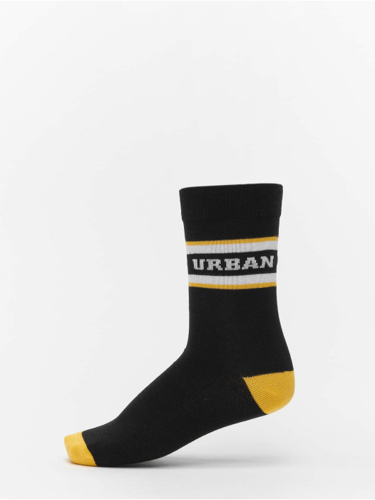 Urban Classics Socken 2-Pack Logo Stripe Sport schwarz
