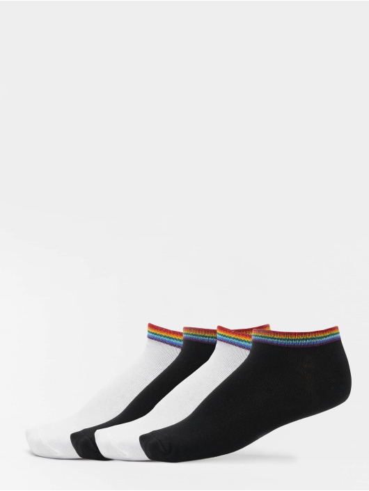 Urban Classics Socken Rainbow Socks No Show 4-Pack schwarz