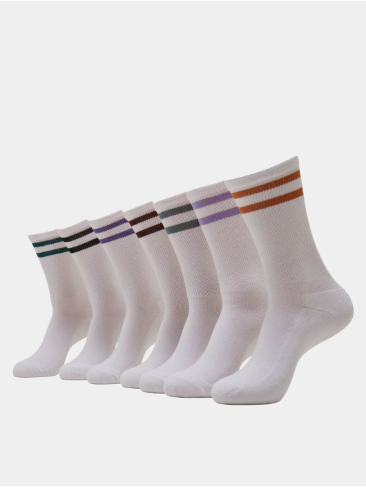 Urban Classics Socks 2 Stripes 7-Pack white
