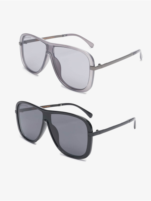Urban Classics Herren Sonnenbrille Sunglasses Milos 2-Pack in schwarz