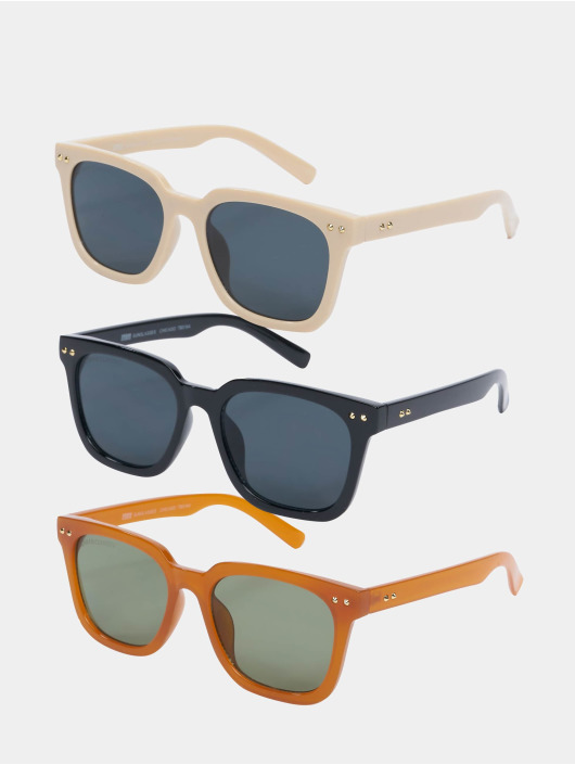 Urban Classics Sonnenbrille Sunglasses Chicago 3-Pack in schwarz
