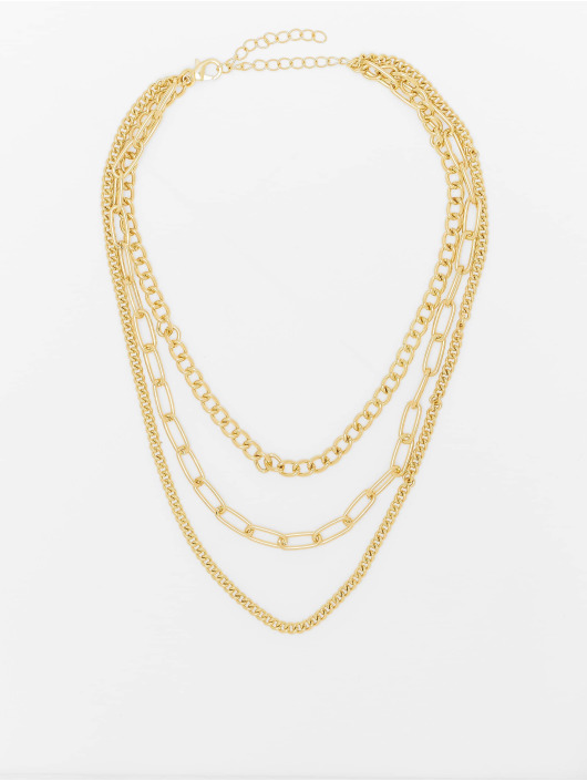 Urban Classics Herren Layering Chain Necklace in goldfarben