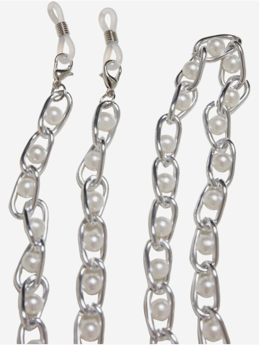 Urban Classics Sonstige Multifunctional Chain With Pearls 2-Pack silberfarben
