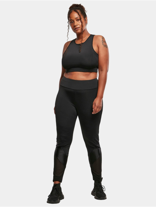 Urban Classics Soutiens-gorge de sport Ladies High Neck Tech noir