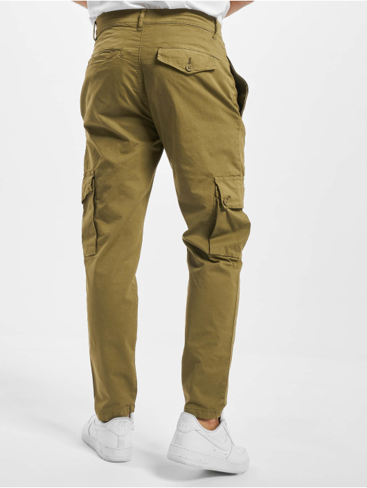 Urban Classics Spodnie Chino/Cargo Tapered oliwkowy