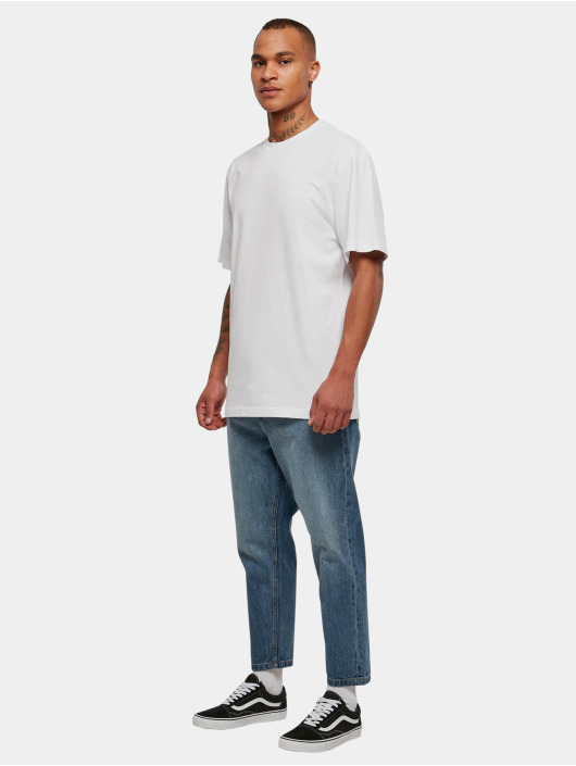 Urban Classics Straight Fit Jeans Cropped Tapered blau