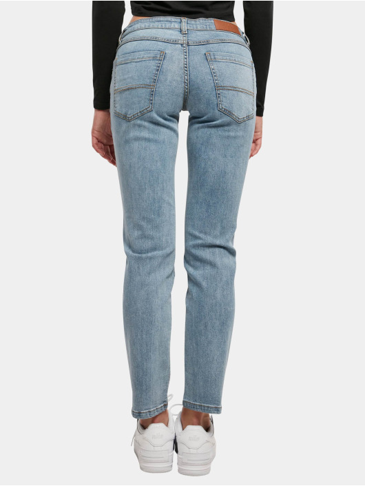 Urban Classics Straight Fit Jeans Ladies Low Waist Straight Denim blue