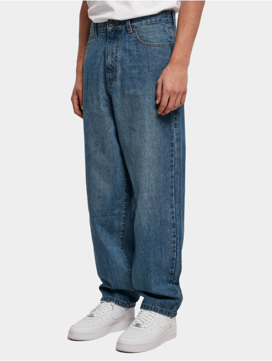 Urban Classics Straight Fit Jeans 90‘s Jeans Loose modrý