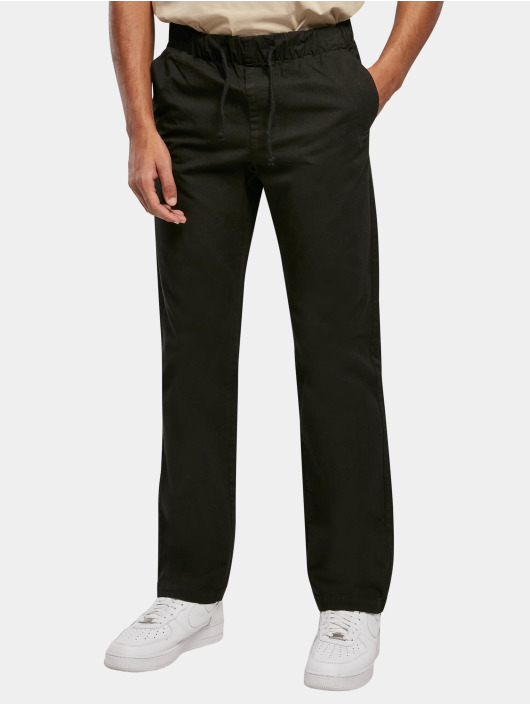 Urban Classics Straight Fit Jeans Straight Slit svart