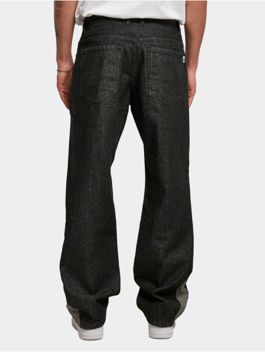 Urban Classics Straight fit jeans Organic Triangle zwart