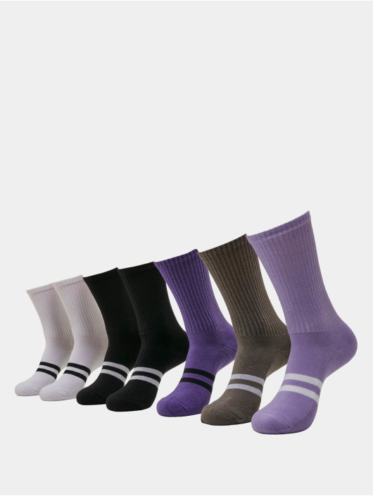 Urban Classics Sukat Double Stripes 7-Pack kirjava