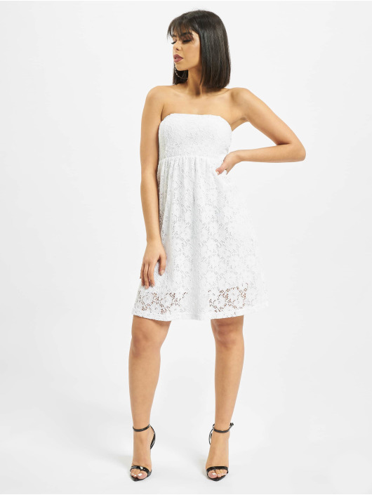 Urban Classics Sukienki Laces bialy