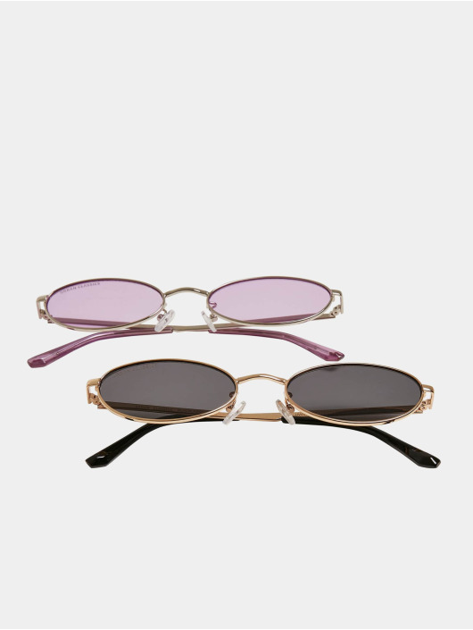 Urban Classics Sunglasses Palma 2-Pack gold colored