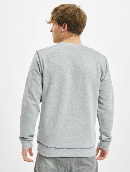 Urban Classics Sweat & Pull Organic Contrast Flatlock Stitched gris