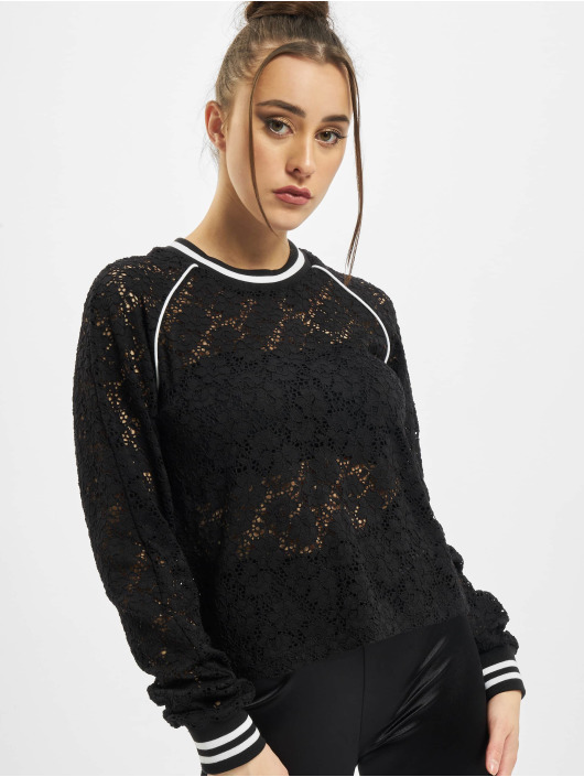 Urban Classics Sweat & Pull Ladies Short Lace College Crew noir