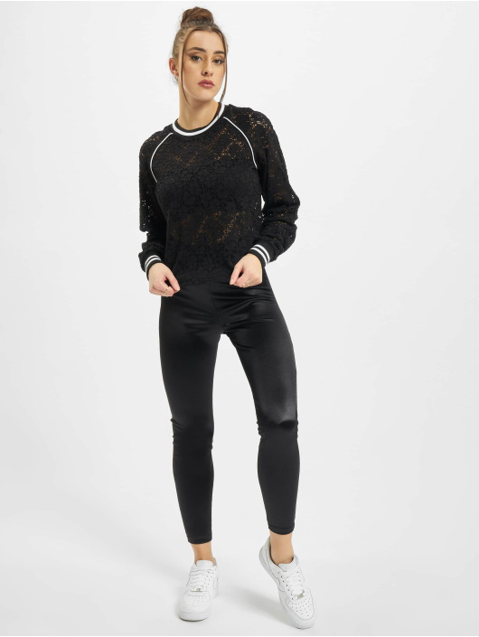 Urban Classics Sweat & Pull Ladies Short Lace College Crew noir