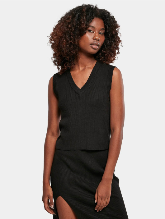 Urban Classics Sweat & Pull Ladies Short Knittd Slip On noir