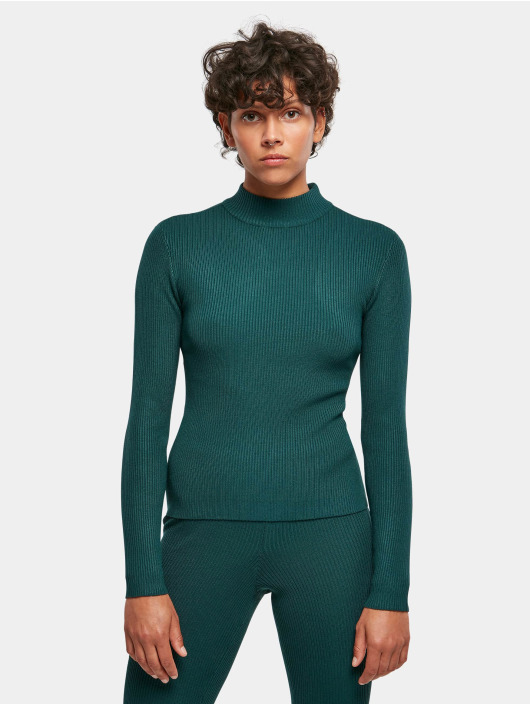 Urban Classics Sweat & Pull Ladies Rib Knit Turtelneck vert