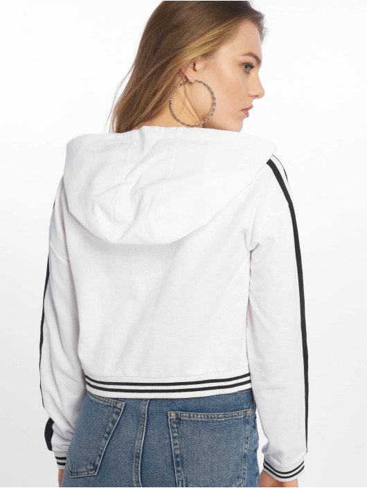 Urban Classics Sweat capuche Lace Up blanc