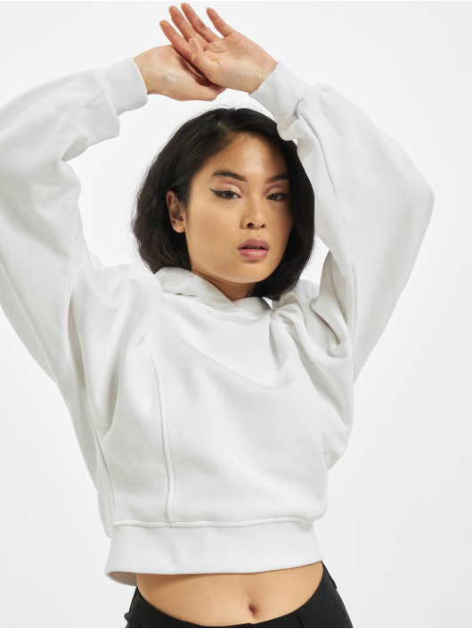 Urban Classics Sweat capuche Ladies Organic Gathering Batwing blanc