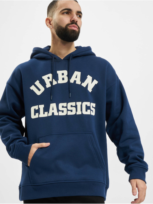 Urban Classics Sweat capuche College Print bleu