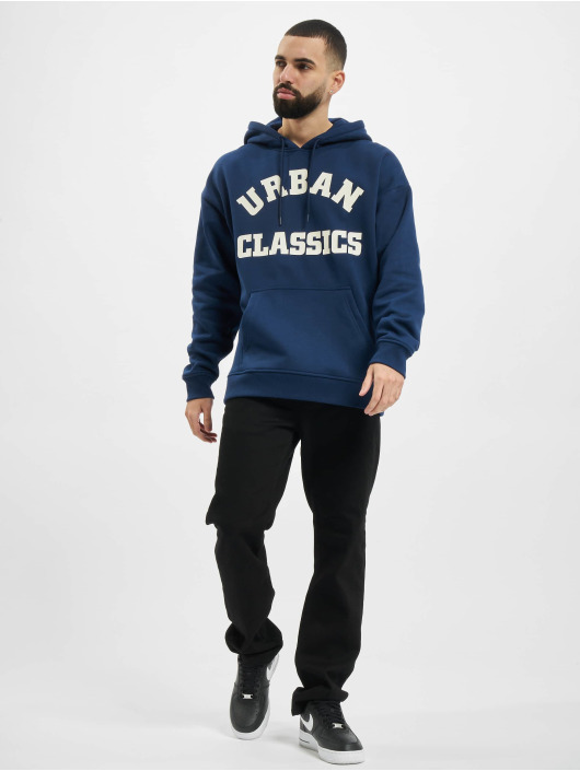 Urban Classics Sweat capuche College Print bleu