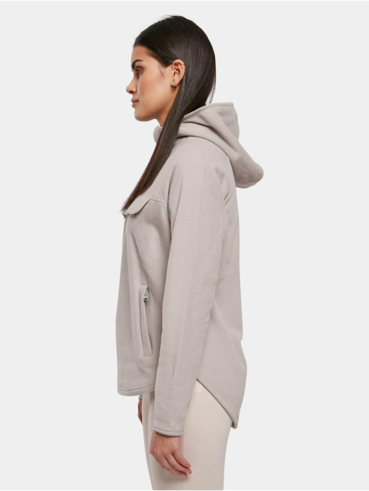 Urban Classics Sweat capuche Ladies Polar Fleece Pull Over gris