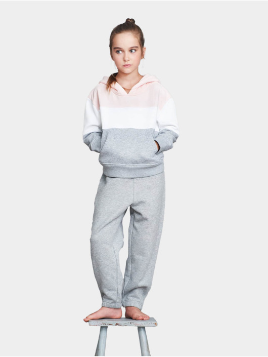 Urban Classics Sweat capuche Girls Oversize 3-Tone rose