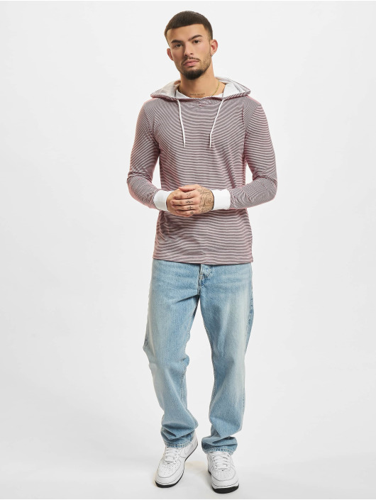Urban Classics Sweat capuche Stripe Jersey rouge