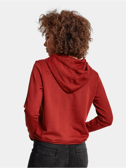 Urban Classics Sweat capuche Cropped Terry rouge