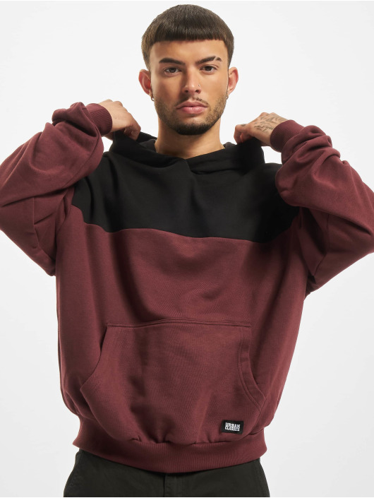 Urban Classics Sweat capuche Upper Block rouge