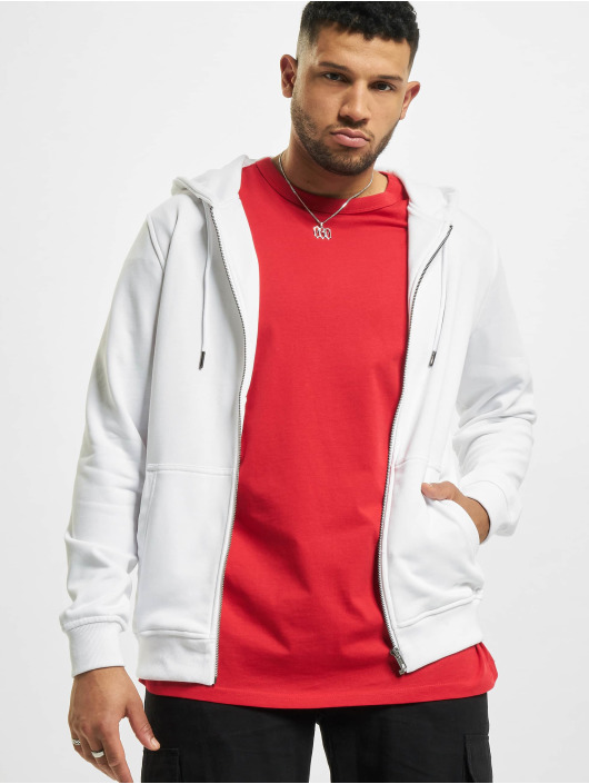 Urban Classics Sweat capuche zippé Basic Terry blanc