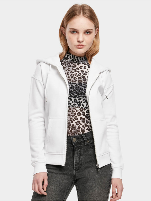 Urban Classics Sweat capuche zippé Ladies Classic blanc