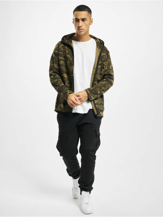 Urban Classics Sweat capuche zippé Interlock camouflage