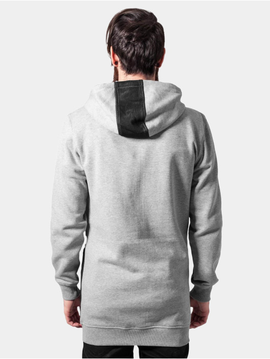 Urban Classics Sweat capuche zippé Long Peached Tech gris