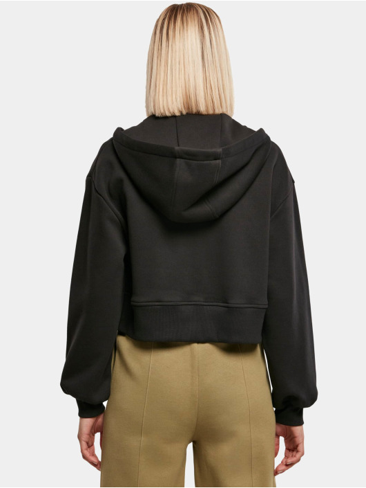 Urban Classics Sweat capuche zippé Ladies Short Oversized noir